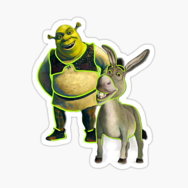 Funny Shrek Green M&M Waterproof Sticker 