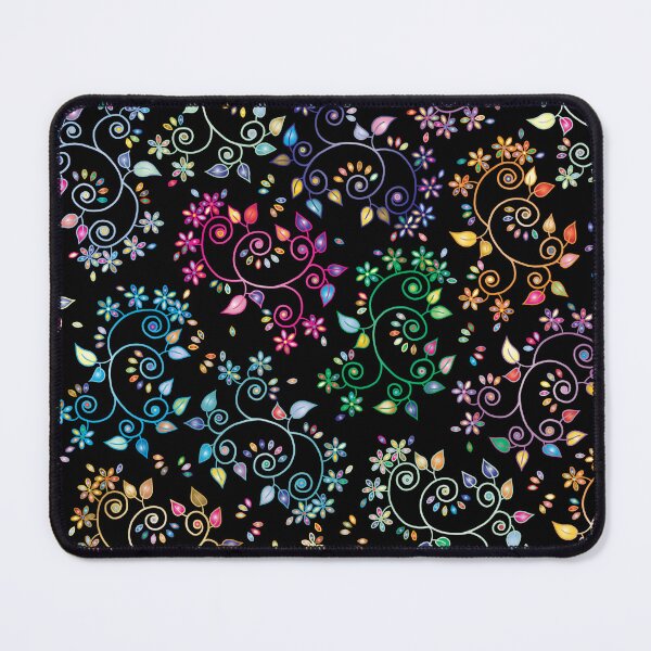 Item preview, Floral Pattern on Black designed and sold by KATKattalestv.