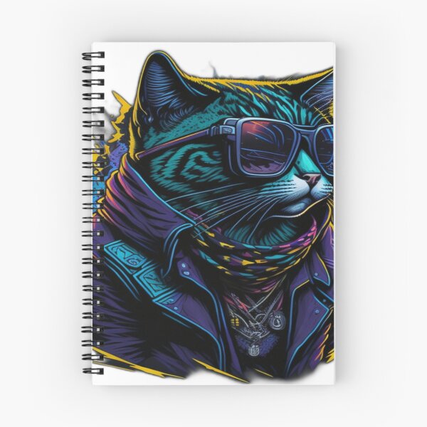 Item preview, Stylish Neon Cat: The Hypnotic Gaze of Feline Fashion designed and sold by CultureX.