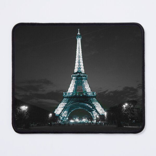Item preview, Paris Eiffle Tower Aqua Blue & Slate Gray designed and sold by 2sweetsDesign.