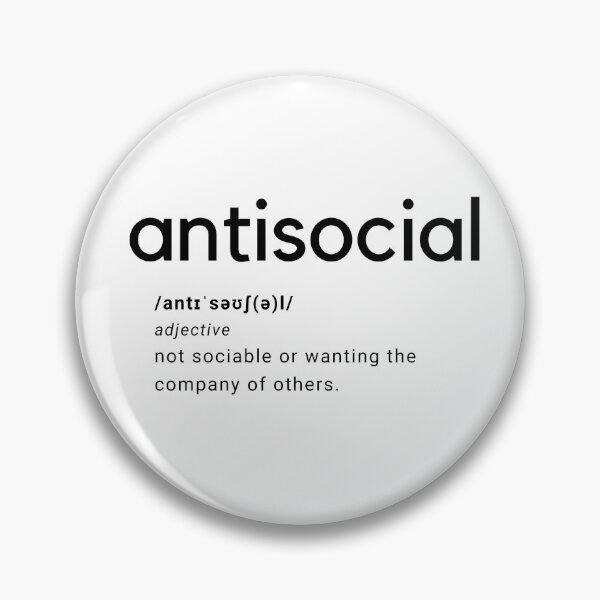 Item preview, Antisocial Minimal Text Design Graphic designed and sold by violinh.