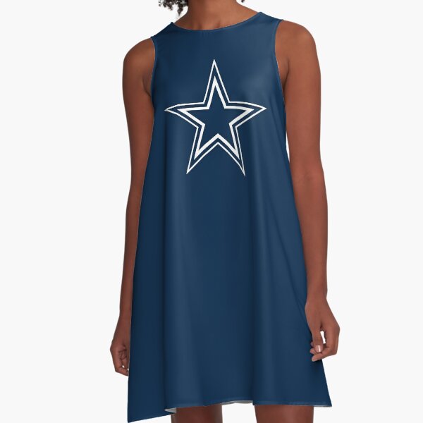 Dallas Cowboys Women's Summer V Neck Dress Casual Beach Sundress