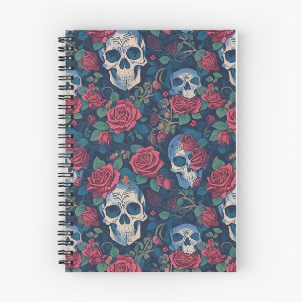 Item preview, "Beauty Amidst Decay: Unveiling the Enigmatic Skulls and Roses Pattern" designed and sold by Candyredcustoms.