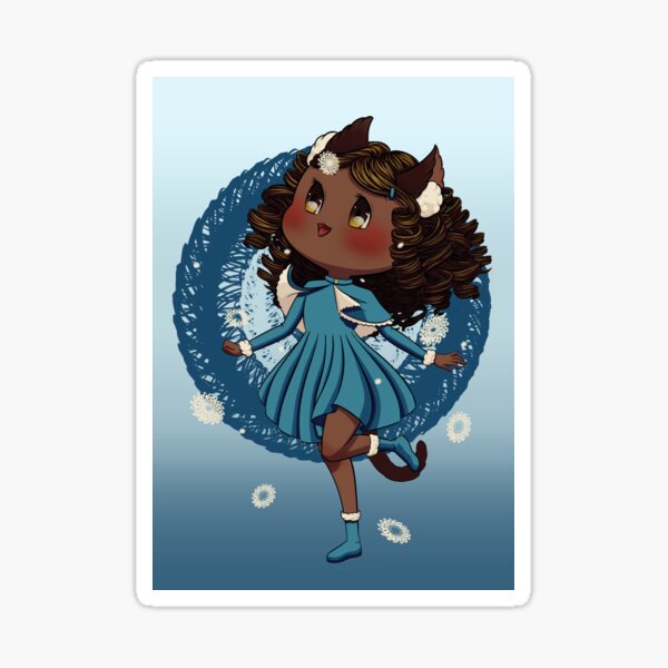 Snowflakes Girl Sticker