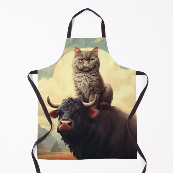 Item preview, Feline Meets Bovine: Whimsical Cats and Gentle Cows designed and sold by KittyStampedeCo.