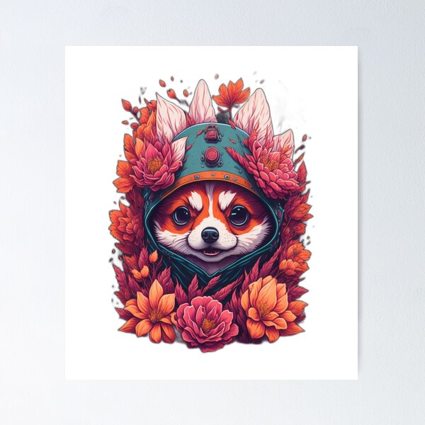 Item preview, image of a puppy dressed as a ninja #3 designed and sold by miguelan.