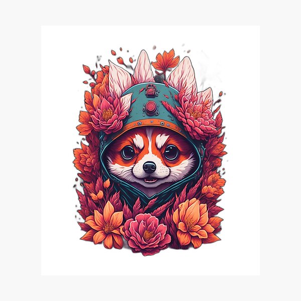Item preview, image of a puppy dressed as a ninja #3 designed and sold by miguelan.