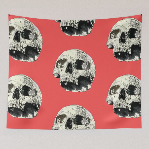 Item preview, Yellow skull (side view) designed and sold by m-yoga-store.