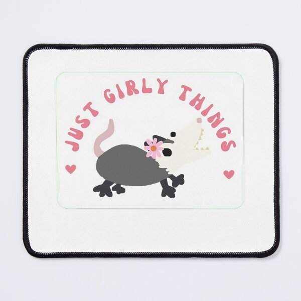 Item preview, Just Girly Things Opossum White Background designed and sold by doodledont.