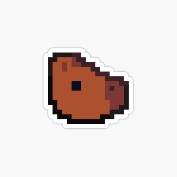 Capybara Pixel Art | Sticker