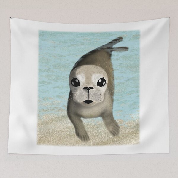 Item preview, Cute Baby Seal On Beach designed and sold by Budibabe.