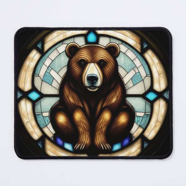 Item preview, Stained Glass Sitting Bear No Background designed and sold by DBSR-LLC.