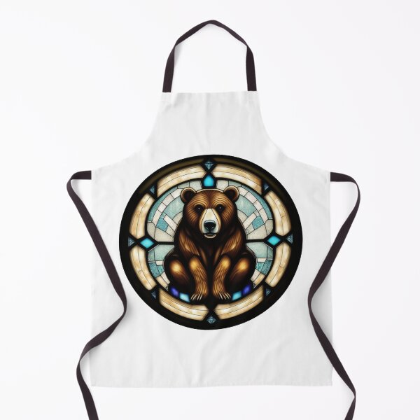 Item preview, Stained Glass Sitting Bear No Background designed and sold by DBSR-LLC.