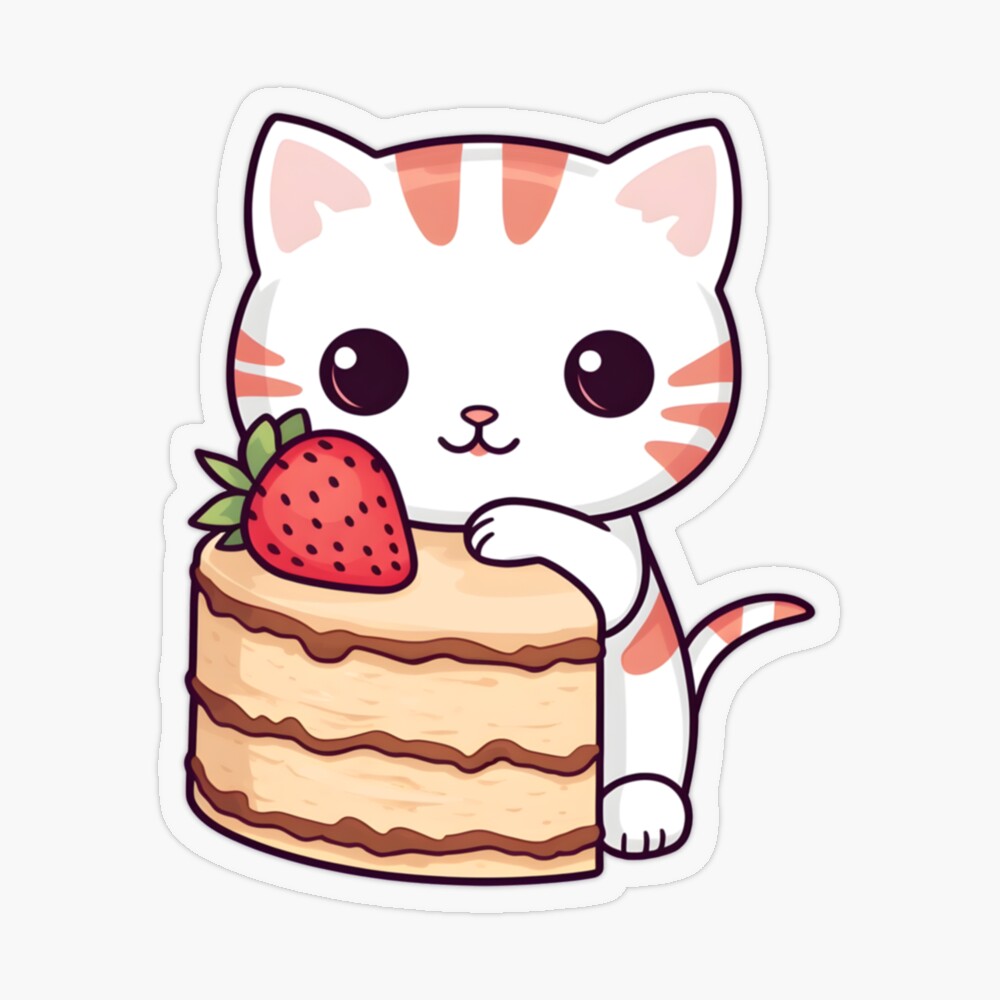 Cats eating birthday cake stock image. Image of animal - 147663423