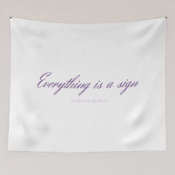 Item preview, Everything is a sign purple designed and sold by Allie Rockhill.