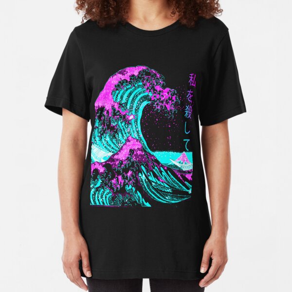 Aesthetic: The Great Wave off Kanagawa - Hokusai Slim Fit T-Shirt