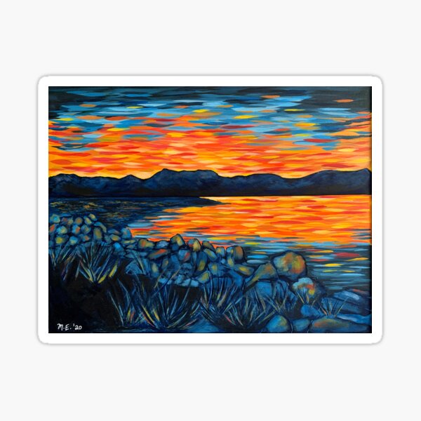 Dusk at Whiffin Spit Sticker