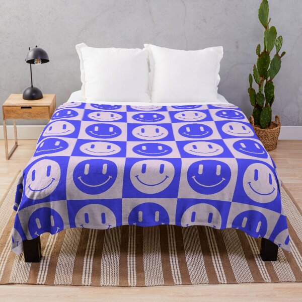 Item preview, Retro Blue Smiley Faces designed and sold by So70s.