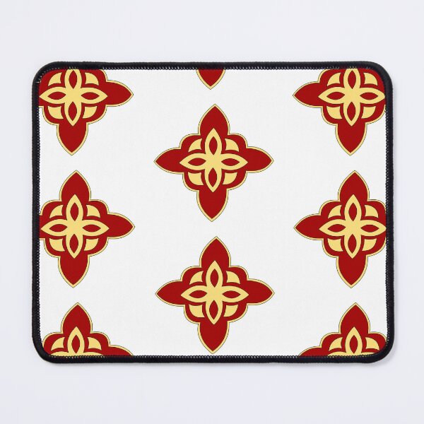 Item preview, Red and Yellow Quatrefoil  designed and sold by peachesandfizz.