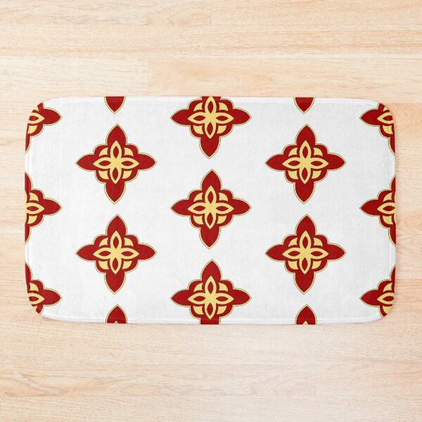 Item preview, Red and Yellow Quatrefoil  designed and sold by peachesandfizz.