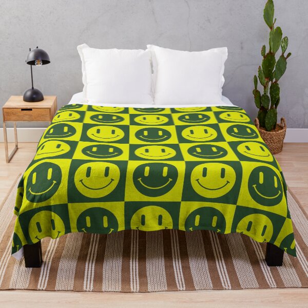 Item preview, Retro Toxic Green Smiley Faces designed and sold by So70s.