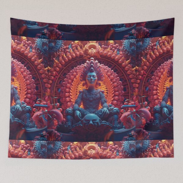 Item preview, Psychedelic Tapestry, Bedroom Wall Decor, Wall Hanging Trippy Tapestry, Trippy Room Decor, Aesthetic Wall Decor, Psychedelic Tapestry designed and sold by TileTango.