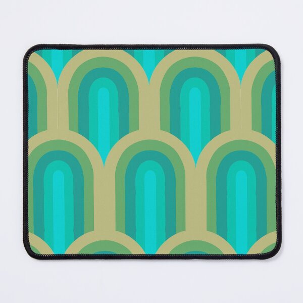 Item preview, Repeating Retro 70s Green Rainbow designed and sold by So70s.