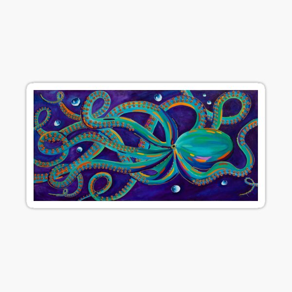 Rainbow Octopus Sticker