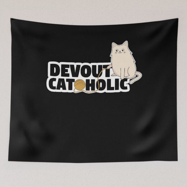 Item preview, Devout Catoholic - For Crazy Cat People designed and sold by theredteacup.