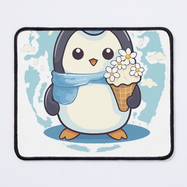 Item preview, Chibi Penguin with Ice Cream designed and sold by MuseOfMilo.
