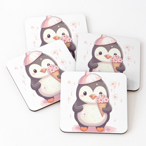 Item preview, Chibi Penguin with Ice Cream designed and sold by MuseOfMilo.