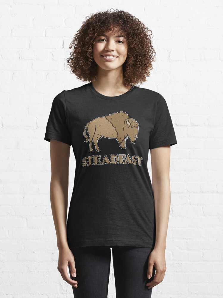 Alternate view of Steadfast Bison Buffalo - Wild Bison Jokes Gift Essential T-Shirt