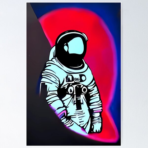 Artikel-Vorschau von Roter Astronaut | Street-Art-Ästhetik, designt und verkauft von CiceroSpin.