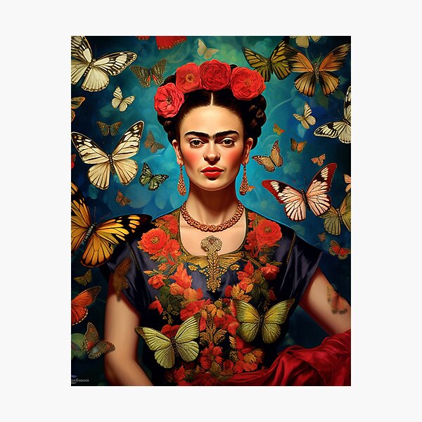 Aperçu de l'œuvre Papillons Frida Kahlo créée et vendue par morganheathe.