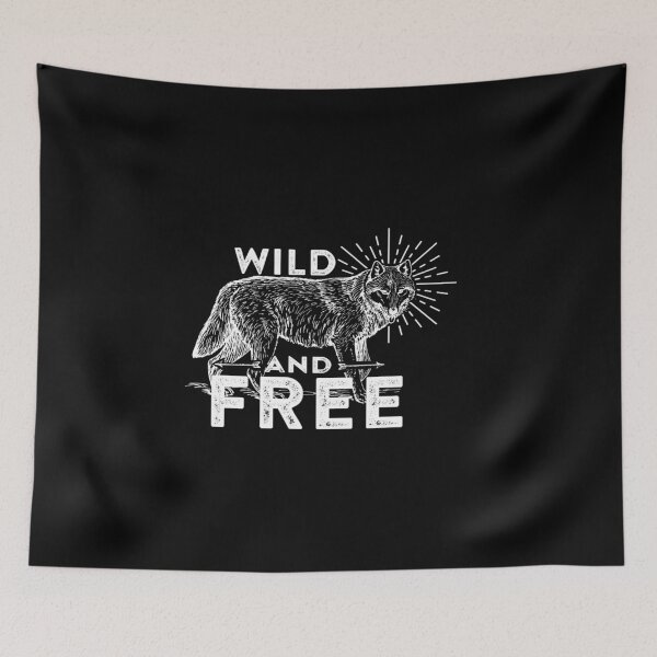 Item preview, Wolf Design Wild and Free Tattoo Design designed and sold by thedangernoodle.