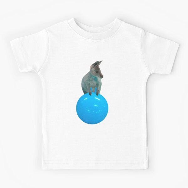 Cute kangaroo with a bouncy jumping hopping ball by Alice Monber Kids T-Shirt