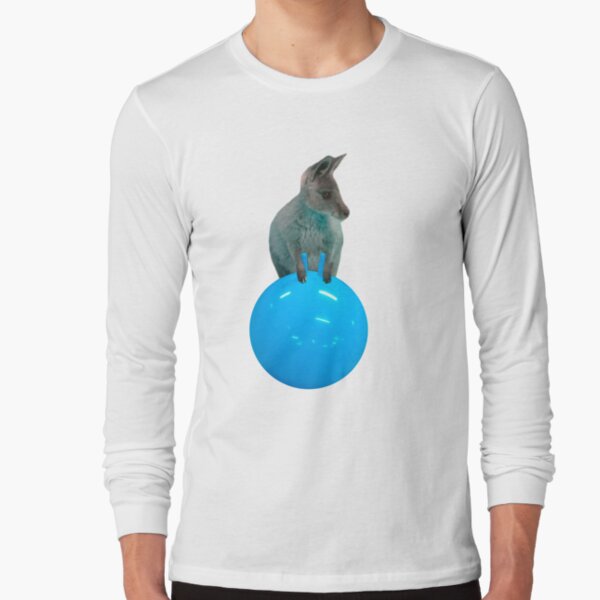 Cute kangaroo with a bouncy jumping hopping ball by Alice Monber Long Sleeve T-Shirt