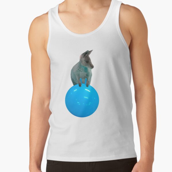 Cute kangaroo with a bouncy jumping hopping ball by Alice Monber Tank Top