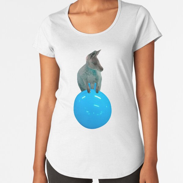 Cute kangaroo with a bouncy jumping hopping ball by Alice Monber Premium Scoop T-Shirt