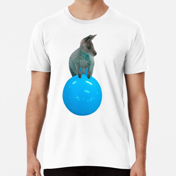 Cute kangaroo with a bouncy jumping hopping ball by Alice Monber Premium T-Shirt