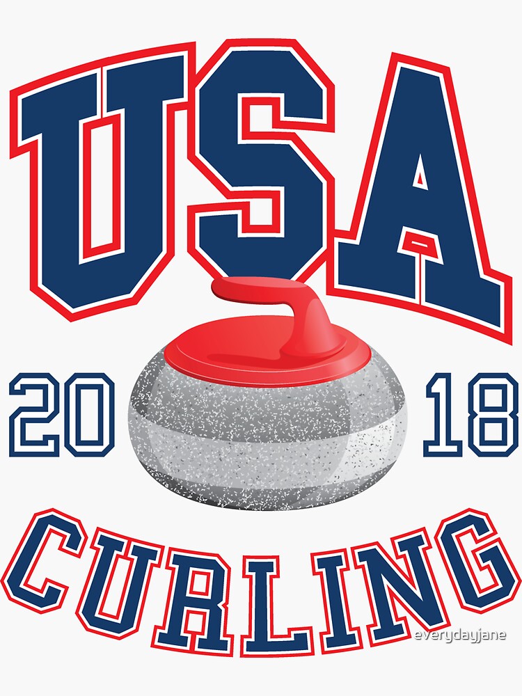 usa curling t shirt