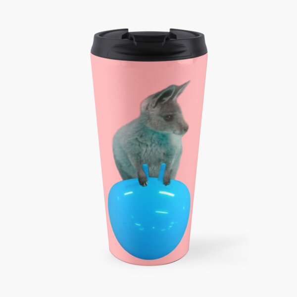 Cute kangaroo with a bouncy jumping hopping ball by Alice Monber Travel Mug