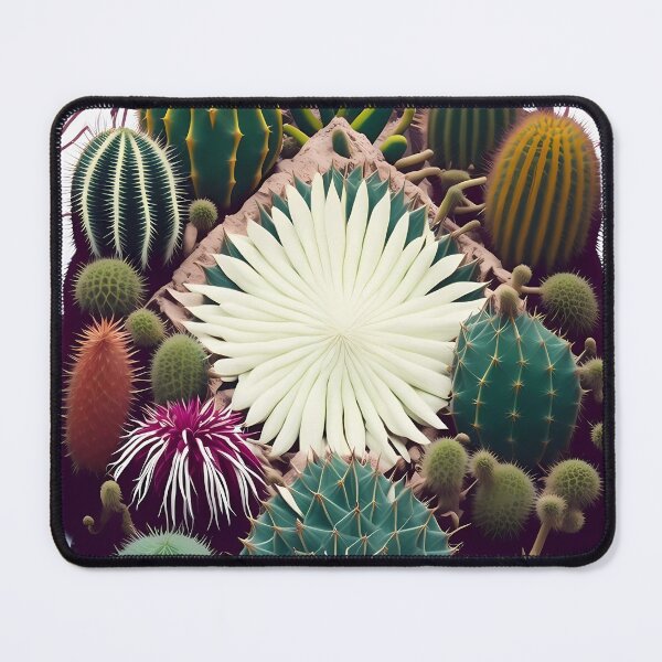 Item preview, "The Visionary Garden: Where Cacti Unveil the Secrets of the Universe" designed and sold by Transelasticart.