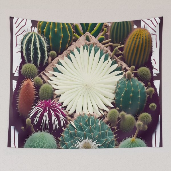 Item preview,  "The Visionary Garden: Where Cacti Unveil the Secrets of the Universe" designed and sold by Transelasticart.