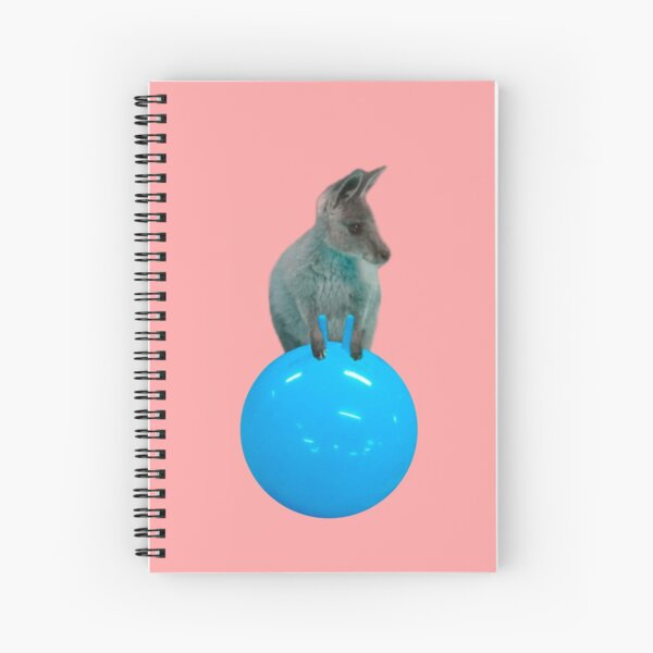 Cute kangaroo with a bouncy jumping hopping ball by Alice Monber Spiral Notebook