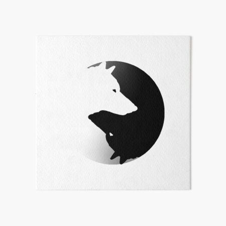 Lámina rígida «Yin Yang Wolves» de CoondyCreations | Redbubble