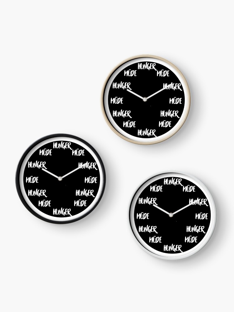 Thumbnail 3 of 4, Clock, Hungry and tired watch designed and sold by theshirtinator.