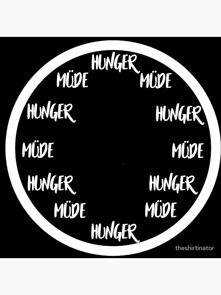 Thumbnail 4 of 4, Clock, Hungry and tired watch designed and sold by theshirtinator.