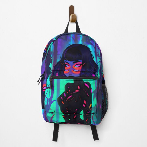 Item preview, Neon Spooky Forest Kawaii Goth Girl designed and sold by BoudiccaLondon.