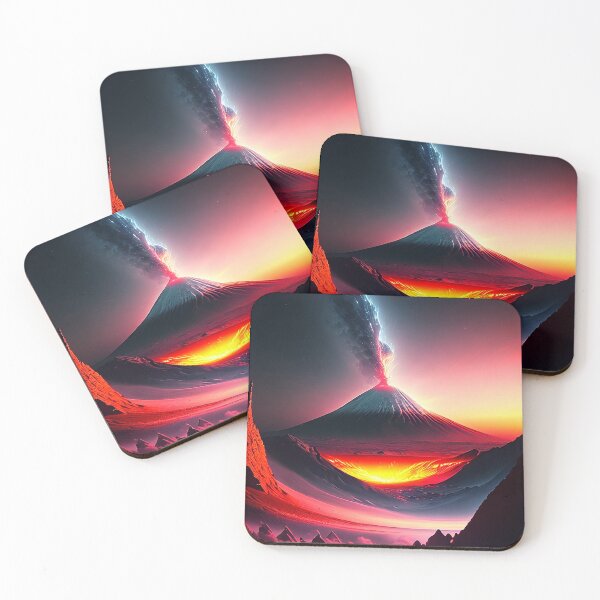 Item preview, Mountain red volcano erupt designed and sold by irishloore.